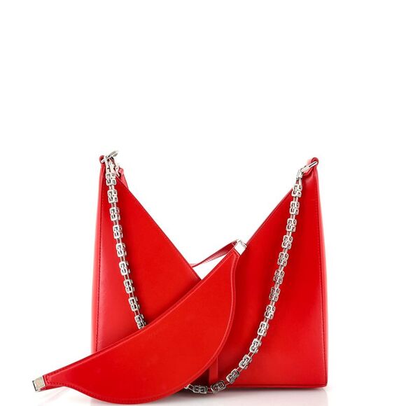 Givenchy Cut Out Shoulder Bag Leather Small Red - Picture 2 of 12